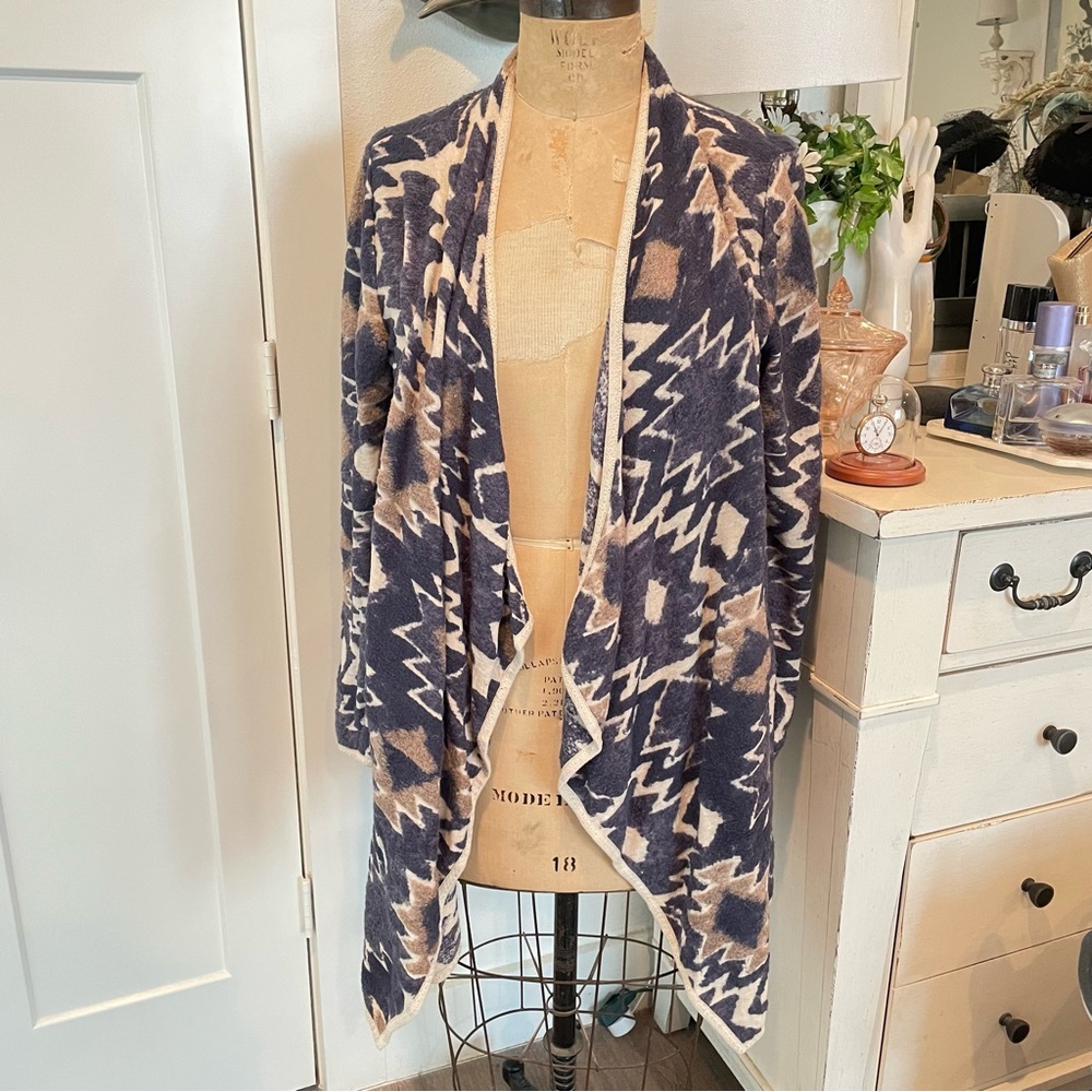 Tribal patterned Cardigan Vintage wash